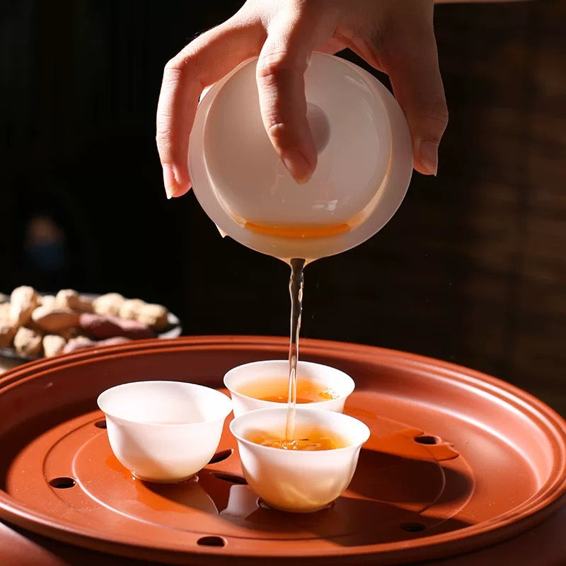 薄胎骨瓷蓋碗單個高檔茶杯功夫茶不燙手泡茶陶瓷蓋碗80ML