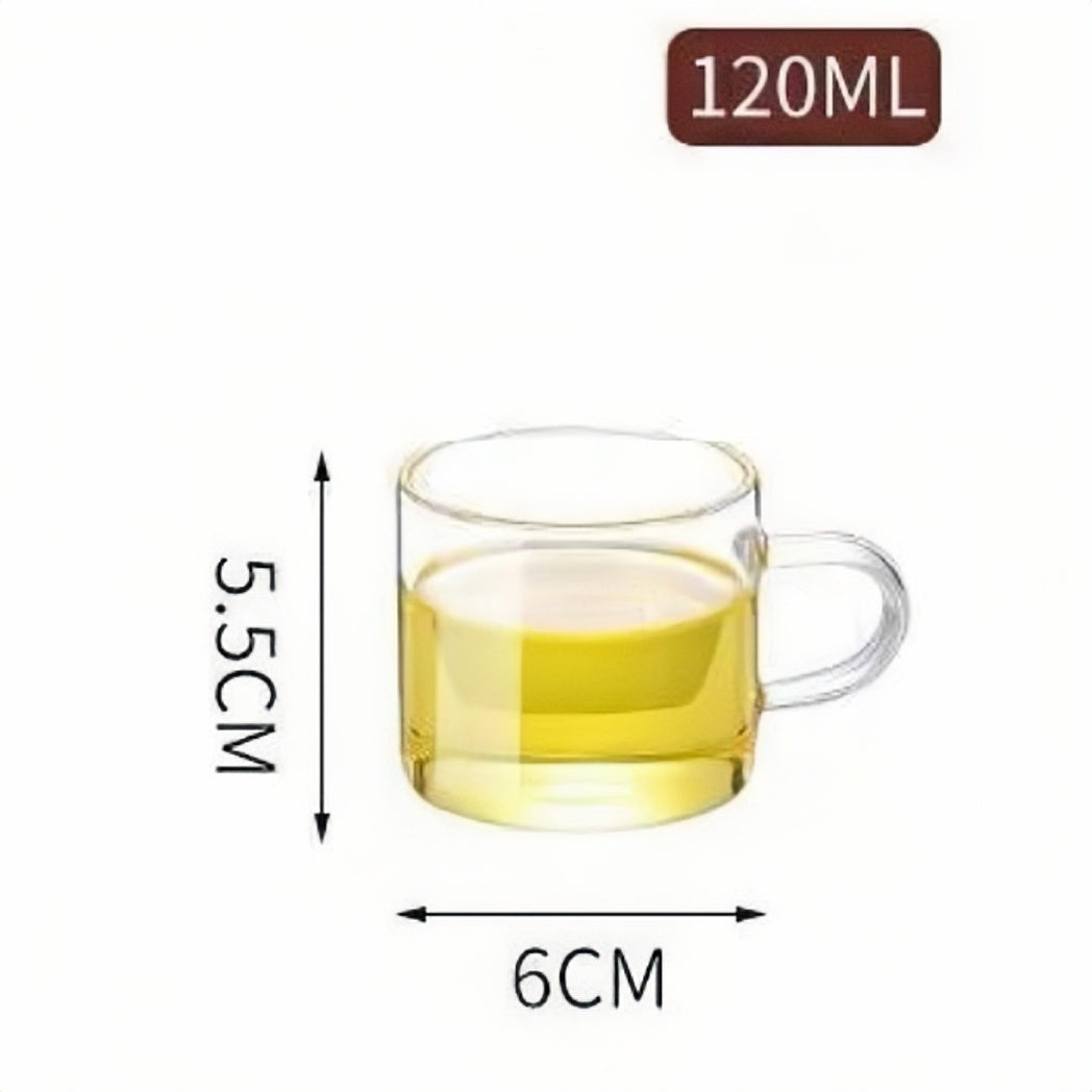 430不鏽鋼茶杯泡茶壺 (430內膽350ml+加厚防爆單壺+2個把手杯)