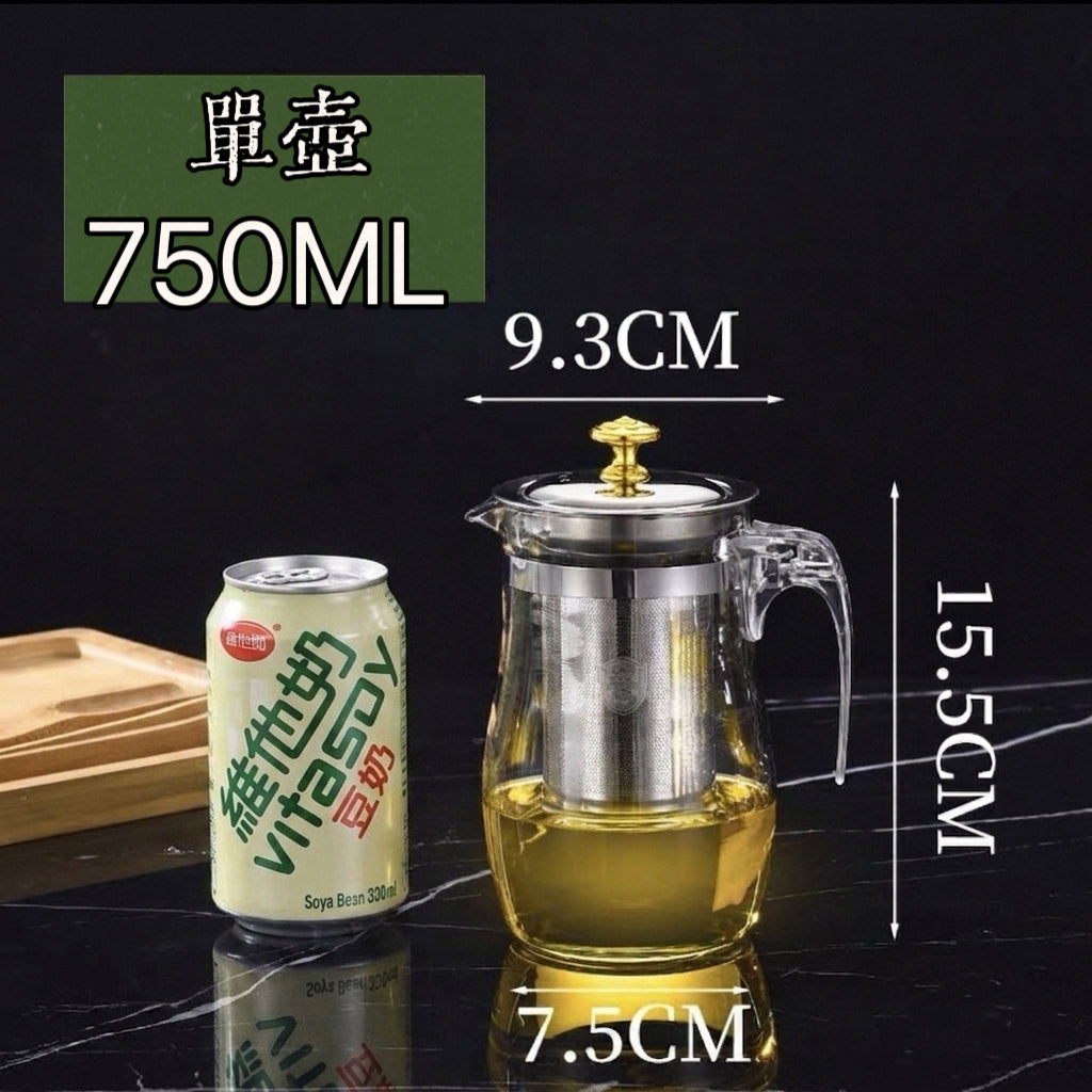 304不鏽鋼茶杯泡茶壺 (304內膽750ml+加厚防爆單壺)