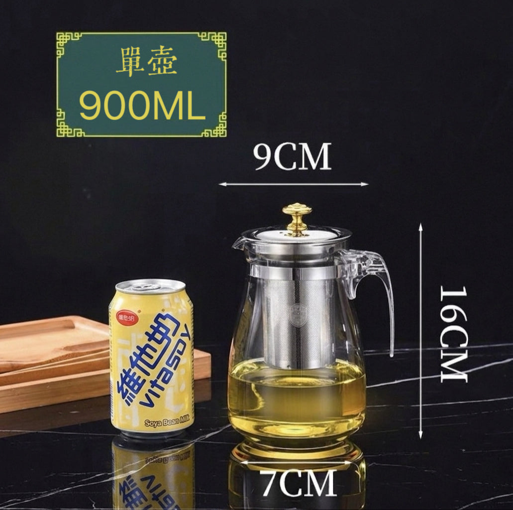304不鏽鋼茶杯泡茶壺 (304內膽900ml+加厚防爆單壺)