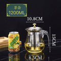 304不鏽鋼茶杯泡茶壺 (304內膽1200ml+加厚防爆單壺)