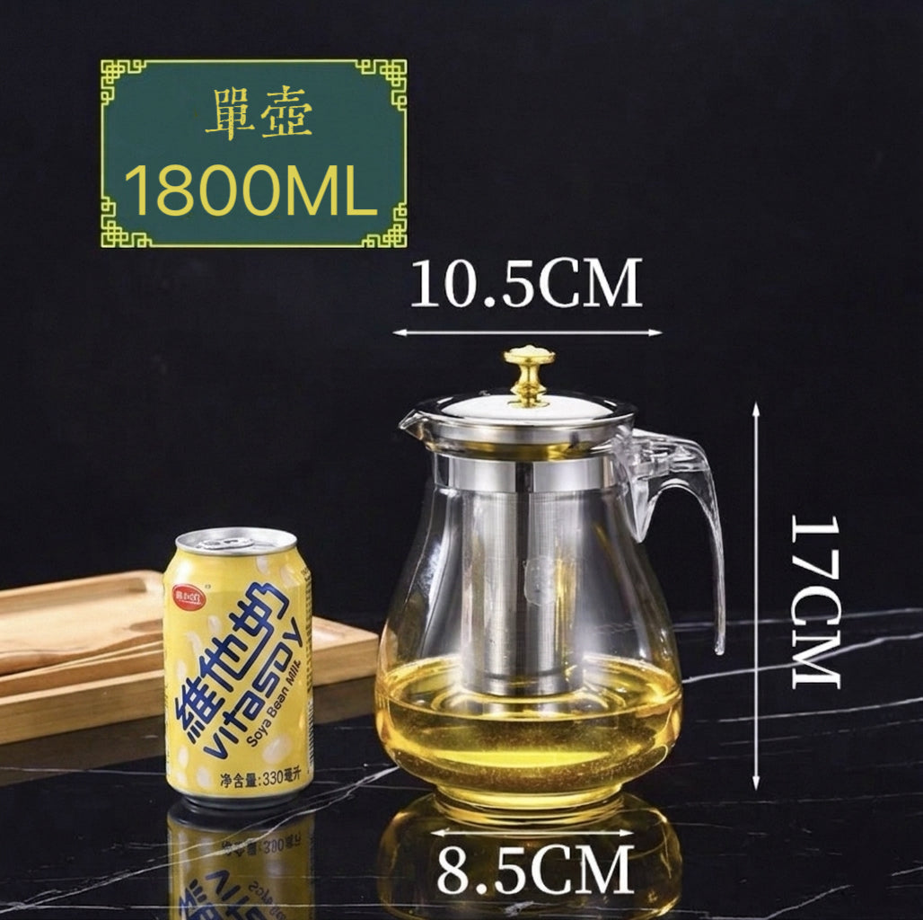 304不鏽鋼茶杯泡茶壺 (304內膽1800ml+加厚防爆單壺)